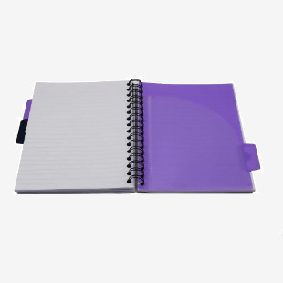 Europa Splash A5 Project Book Wirebound 200 Micro Perforated Pages 80gsm FSC Ruled Paper Punched 4 Holes Purple (Pack 3) - EU1508Z 15700EX