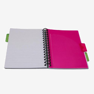 Europa Splash A5 Project Book Wirebound 200 Micro Perforated Pages 80gsm FSC Ruled Paper Punched 4 Holes Pink (Pack 3) - EU1509Z 15707EX