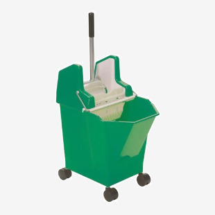 ValueX Mop Bucket With Wringer 9 Litre With Castors Green - 0907061 22742CP