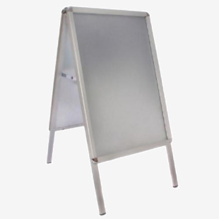 Deflecto A1 Aluminium A-Frame Pavement Display Board with Snap Frame - Silver - PPA110S 27026DF