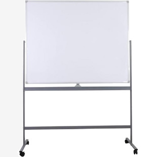 Twinco Mobile Double Sided Magnetic Floor Standing Whiteboard 1200x900mm White - TW5468 25717PL