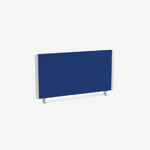 Impulse Straight Screen W800 x D25 x H400mm Blue With Silver Frame - I000265 15973DY