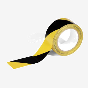 Durable DURALINE Removable PVC Hazard Warning Floor Marking Tape - 50mm x 33m 1044130