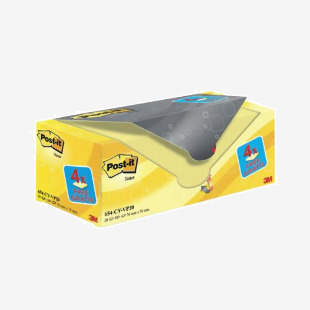 Post-it Notes 76x76mm Canary Yellow VALUE PACK 4 FREE Pads (Pack of 20) 654CY-VP20 3M90699