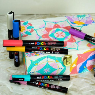 Posca PC-3M Paint Marker Water Based Fine Line Width 0.9 mm - 1.3 mm Apricot (Single Pen) - 284851000 27558UB