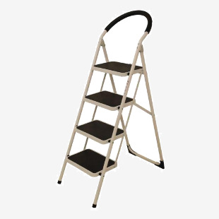 Slingsby Folding 4 Tread Step Ladder 150Kg Capacity (Height to Top Step 950mm) White - 359295 47592SL