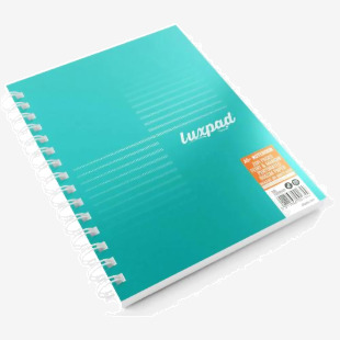 Silvine Luxpad Twin Wire FSC Notebook A5+ 200 Page Ruled With Margin Metallic Pearl Green (Pack 3) - LUXA5MT 27866SC