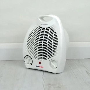 Slingsby Staywarm 2000W Upright Fan Heater and Cooler White - 425014 47809SL