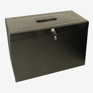 ValueX Cathedral Metal Suspension File Box Foolscap Black - HOBK 14270CA