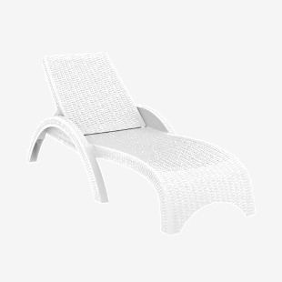 Zap FIJI Sun Lounger - White ZA.1401SL