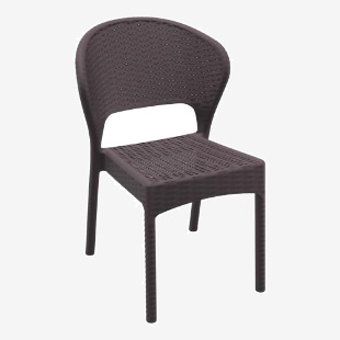 Zap DAYTONA Rattan Side Chair - Brown ZA.1213C