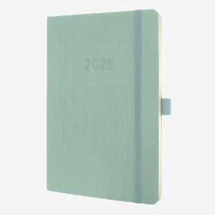 Conceptum Diary 2025 Approx A5 Week To View Softcover Softwave Surface 135x210x27mm Mint Green 50280SG