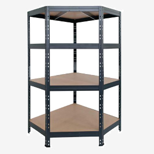 Painted steel rivet corner shelving 429522