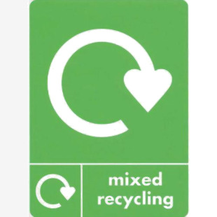 A5 Vinyl recycling and waste stickers 414486