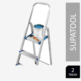 SupaTool Aluminium 2 Tread Step Ladder NWT7665