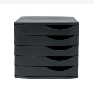 5 Star Elite Desktop 5 Drawer Set A4 Documents up to 260x350mm BlackBlack FS108391