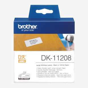 Brother Large Address Label Roll 38mm x 90mm 400 labels - DK11208 BRDK11208