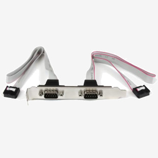 StarTech 16in 2 Port DB9 Port Bracket to 10 Pin 8STPLATE9M2P16