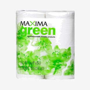 Maxima Green Toilet Tissue Recycled 2 Ply 320 Sheet White (Pack 36) 1102001 78285CP