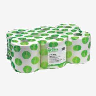 Maxima Green Centrefeed Roll 2 Ply 150m White (Pack 6) - 1105003 78229CP