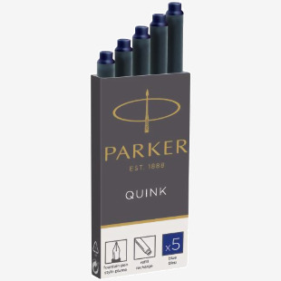 Parker Quink Ink Refill Cartridge for Fountain Pens Blue (Pack 5) - 1950384 77123NR