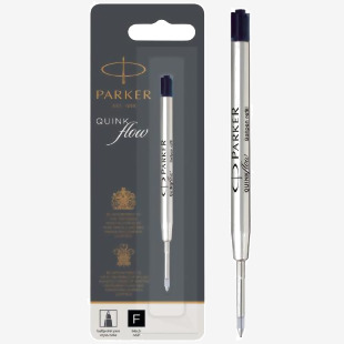 Parker Quink Flow Ballpoint Refill for Ballpoint Pens Fine Black (Single Refill) - 1950367 76997NR