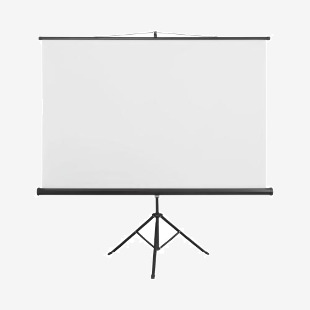 Bi-Office Portable Tripod Projection Screen 1250x1250mm Black Border Black Housing - 9D006028 73109BS