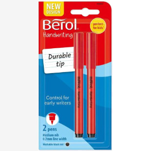 Berol Handwriting Pen 0.6mm Line Black (Pack 2) - 2056933 72934NR