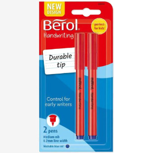 Berol Handwriting Pen 0.6mm Line Blue (Pack 2) - 2056932 72927NR