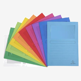 Forever Window Folder Manilla A4 130gsm Assorted (Pack 100) - 50100E 69728EX