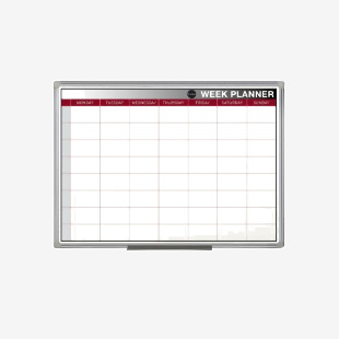 Bi-Office Weekly Magnetic Whiteboard Planner Aluminium Frame 600x450mm - GA0233170 68867BS