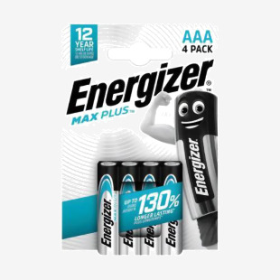 Energizer Max Plus AAA Alkaline Batteries (Pack 4) - E301321404 66991AA