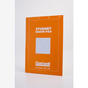 Chartwell Student A3 Graph Pad 1510mm Grid 70gsm 30 Sheets WhiteBlue Grided Paper J13BZ 65258EX