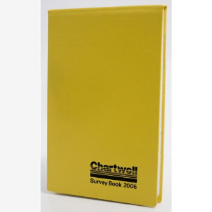 Chartwell Survey Field Book Weather Resistant 130x205mm Lined with 2 Red Centre Lines 160 Pages Yellow 2006Z 65244EX