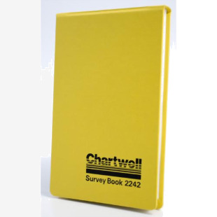 Chartwell Survey Dimension Book Weather Resistant 106x165mm Lined Numbered 1 Up Each Opening 160 Pages Yellow - 2242Z 65223EX