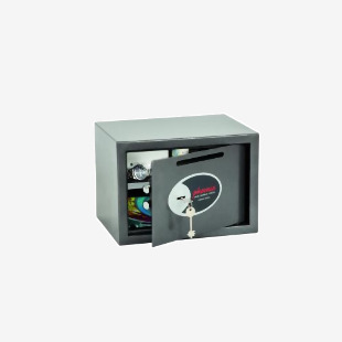 Phoenix Vela Deposit Home and Office Size 2 Safe Key Lock Graphite Grey SS0802KD 58220PH