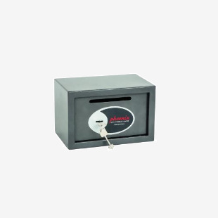 Phoenix Vela Deposit Home and Office Size 1 Safe Key Lock Graphite Grey SS0801KD 58213PH