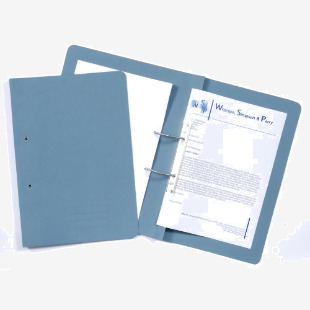 Exacompta Transfer File Manilla Foolscap Blue 285gsm (Pack 25) TFM-BLUZ 66910EX