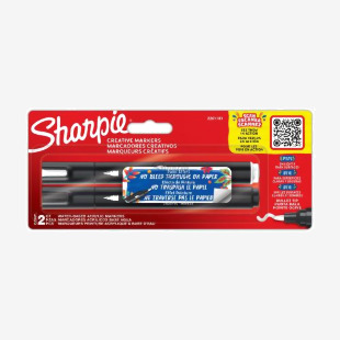 Sharpie Creative Marker Acrylic Paint Markers Water-Based Bullet Tip Black & White (Pack 2) - 2201181 50574NR