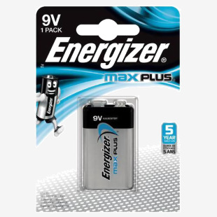 Energizer Max Plus 9V Alkaline Batteries (Pack 1) - E301323303 67061AA