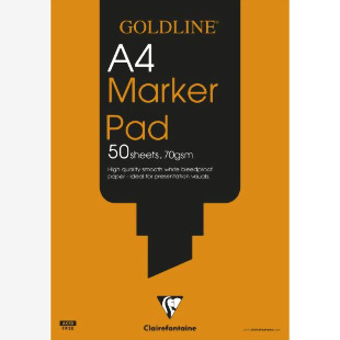 Clairefontaine Goldline A4 Marker Pad 70gsm 50 Sheets White Paper GPB1A4Z 65580EX