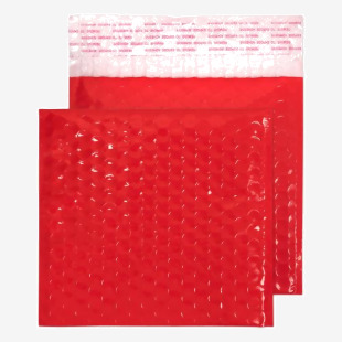 Blake Colour Packaging Red Neon Gloss Peel and Seal Neon Gloss Bubble  165 x 165mm 70Mu Pack 100 Code NGR165 NGR165