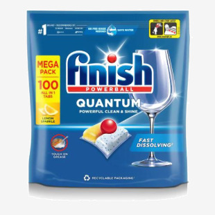 Finish Quantum All in One Dishwasher Tablets Lemon (Pack 100) - 3284032 47886RH