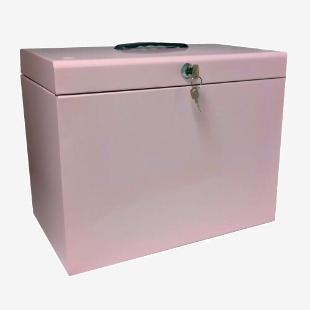 ValueX Cathedral Metal Suspension File Box A4 Pastel Pink - FPA4PP 26984CA