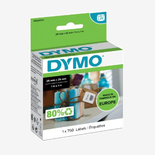 Dymo LabelWriter Multipurpose Label 25x25mm 750 Labels Per Roll White - S0929120 55840NR