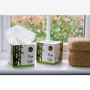 Cheeky Panda Sustainable Plastic-Free Bamboo Cube Facial Tissue 56 Sheets Per Pack (Pack 12 ) - CUBFTX12 53052CY