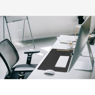 Durable Desk Mat Non-Slip With Contoured Edges PP 53x40cm Black - 713201 55887DR