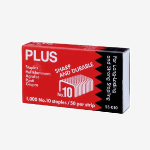 Plus By Pentel No.10 Galvanised Staples (Pack 1000) 30089 53857PE