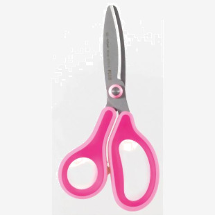 Plus By Pentel Fitcut Curve Kids Fluorine Coated Non Stick Scissors 145mm Pink 35064 53983PE