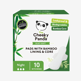 Cheeky Panda FSC Pads With Bamboo Lining & Core Night (Pack 10) - SPADS350MM 56727CY